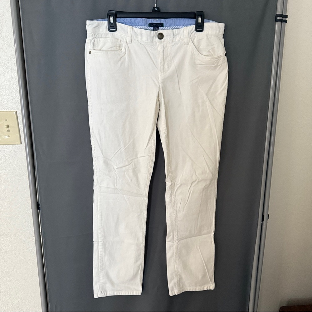 EUC Tommy Hilfiger Ivory Straight Leg Corduroy Pants Women’s Size 10